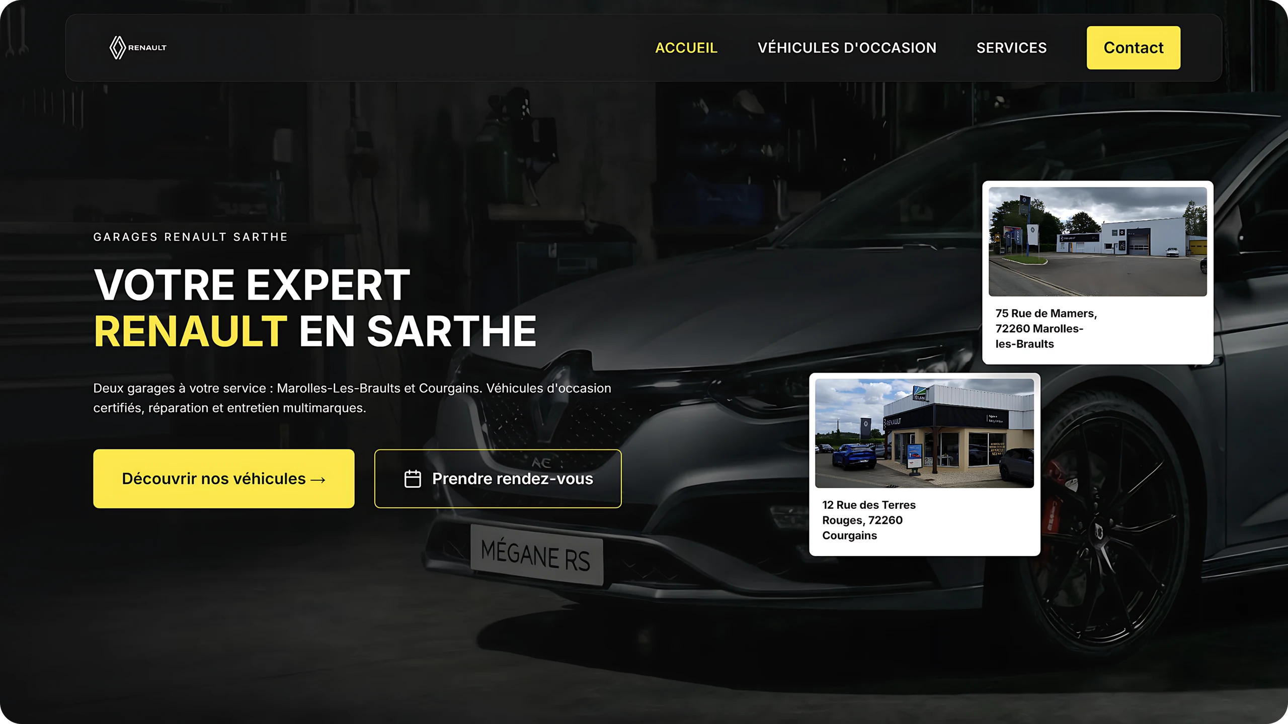 Site Vitrine Garage Renault Screenshot 1